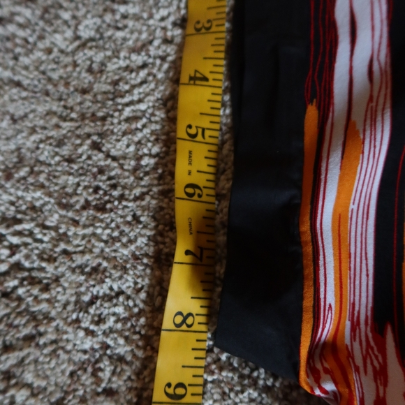 Short Sleeve Black and Orange Pattern Dress Kaftan Sundress Mumu NWOT - Picture 12 of 12